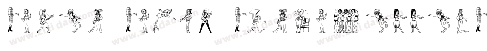 Model Woman Silhouettes字体转换
